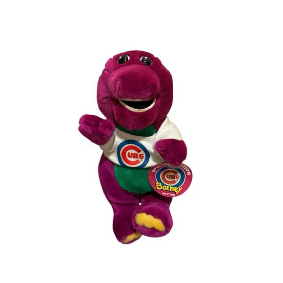 2001 Special Edition Chicago Cubs 8" Barney Plush Fox Sports Net Promo Rare! - Picture 1 of 10